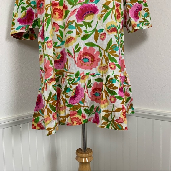 Debbie Katz South Beach Colorful Floral  Swim Coverup Dress Womens XL Boho - Picture 8 of 13